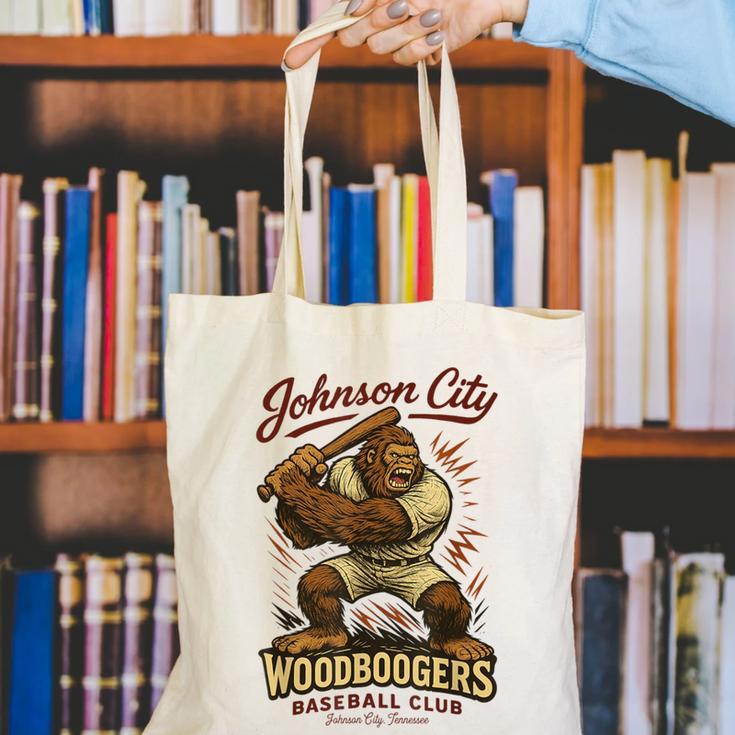 Johnson City Woodboogers Retro Baseball Club Canvas Tote Bag