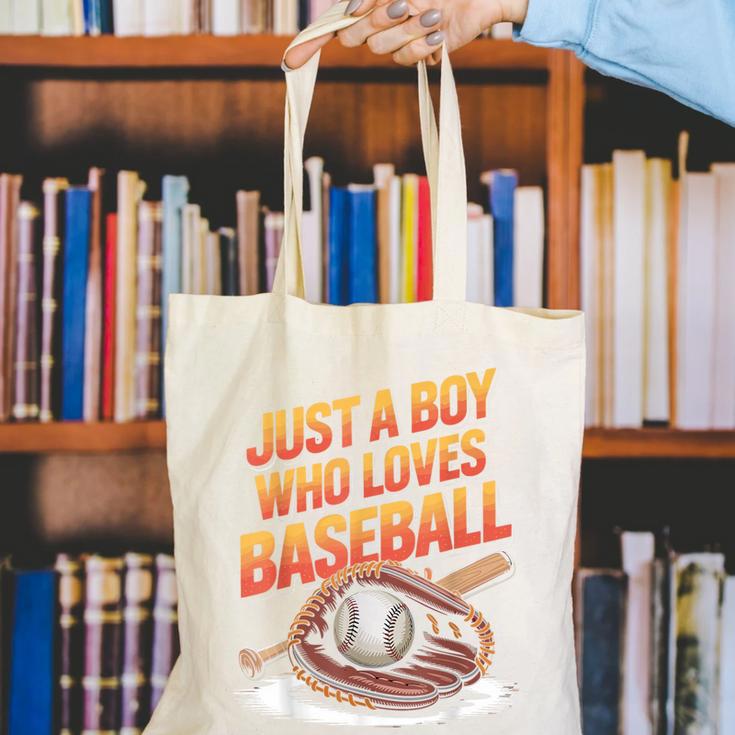 Just A Boy Who Loves Baseball Player Kids Canvas Tote Bag Just A Boy Who Loves Baseball Player Kids Canvas Tote Bag
