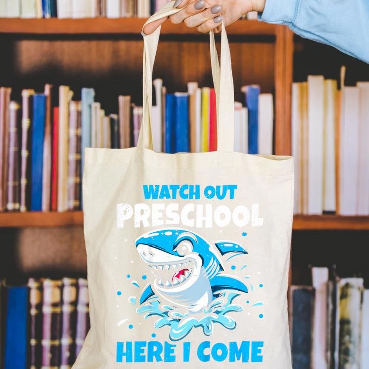 Kids Back To School Watch Out Preschool Here I Come Shark Boys Canvas Tote Bag Kids Back To School Watch Out Preschool Here I Come Shark Boys Canvas Tote Bag
