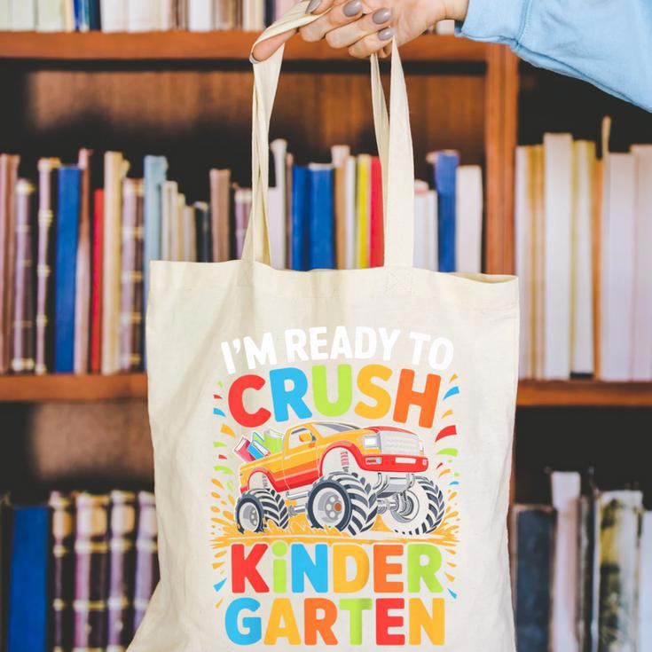 Kids I'm Ready To Crush Kindergarten Shirt Back To School Boy Canvas Tote Bag