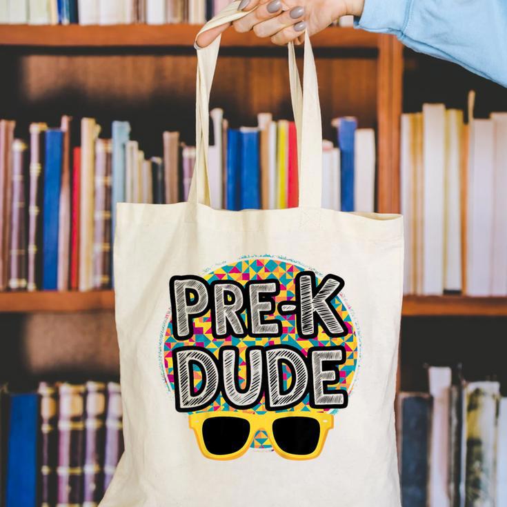 Kids Pre-K Dude Shirt Back To School PreK Boy Girl Canvas Tote Bag
