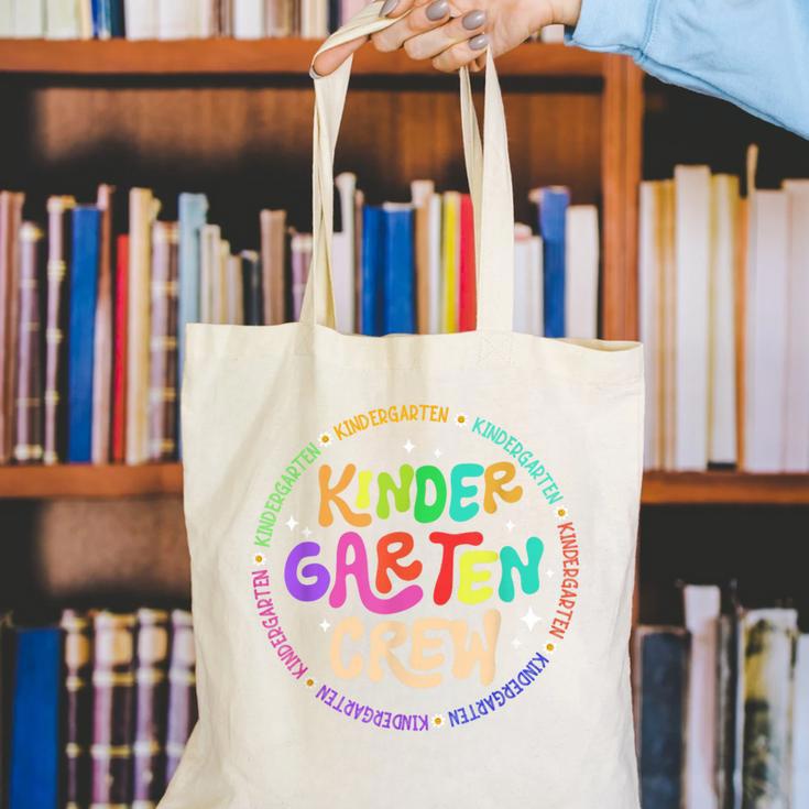 Kindergarten Crew Team Back To School 1st Day Of School Canvas Tote Bag