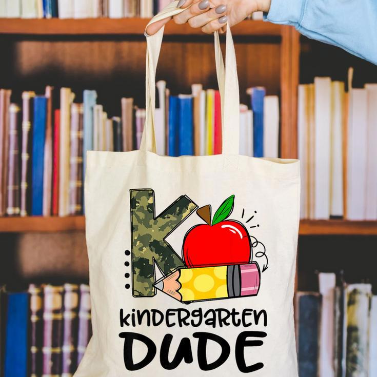 Kindergarten Dude Student Kindergarten Squad Back To School Canvas Tote Bag