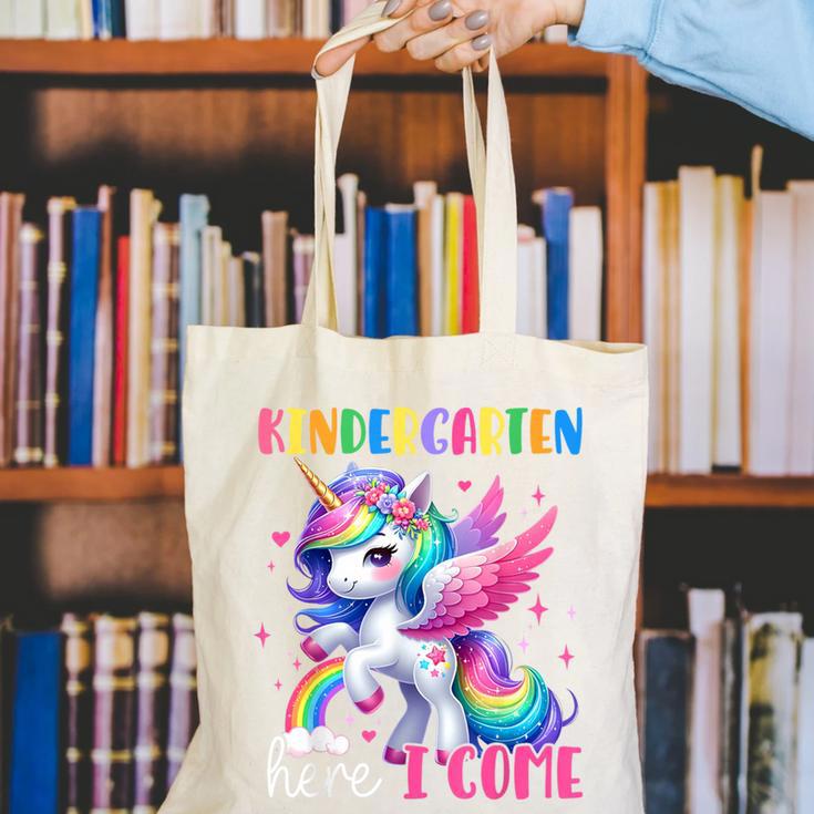 Kindergarten Here I Come Unicorn Girls Kids Back To School Canvas Tote Bag Kindergarten Here I Come Unicorn Girls Kids Back To School Canvas Tote Bag