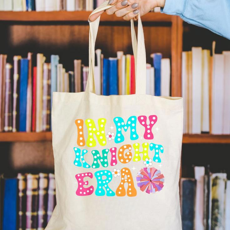 In My Knights Era Back To School Spirit Game Retro Groovy Canvas Tote Bag In My Knights Era Back To School Spirit Game Retro Groovy Canvas Tote Bag