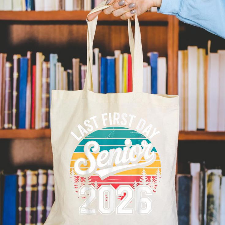 My Last First Day Senior 2026 Vintage Back To School Canvas Tote Bag My Last First Day Senior 2026 Vintage Back To School Canvas Tote Bag