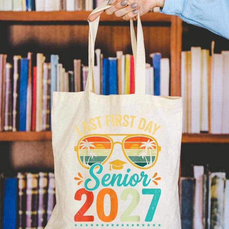 Last First Day Senior 2027 Back To School Students Tee Canvas Tote Bag