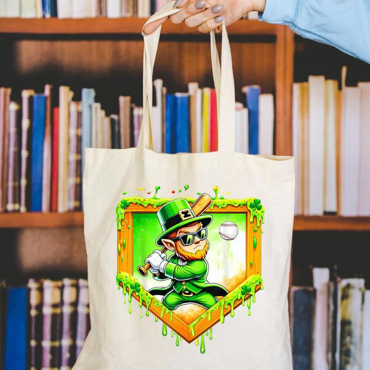 Leprechaun Baseball St Patricks Day Ice Cream Drip Men Boys Canvas Tote Bag Leprechaun Baseball St Patricks Day Ice Cream Drip Men Boys Canvas Tote Bag