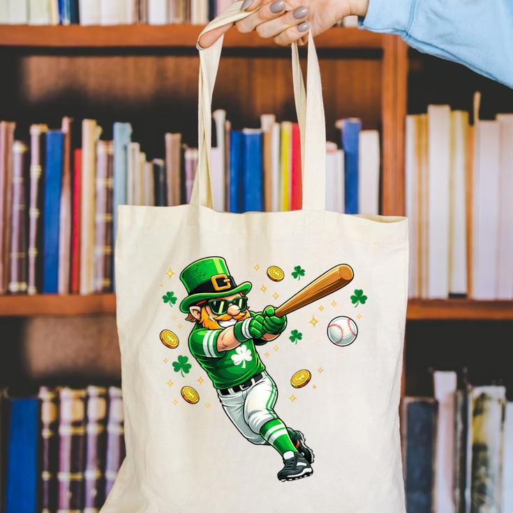 Leprechaun Play Baseball St Patrick's Day Men Kid Boys Canvas Tote Bag