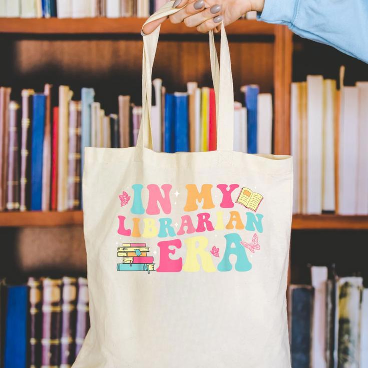 In My Librarian Era Last Day Of School Back To School Canvas Tote Bag In My Librarian Era Last Day Of School Back To School Canvas Tote Bag