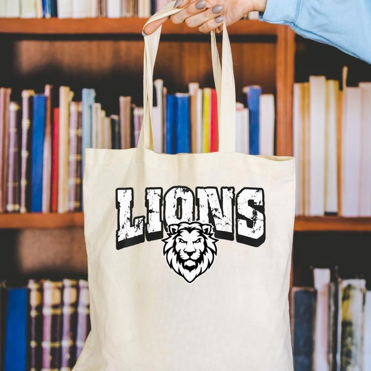 Lions Back To School Spirit Canvas Tote Bag