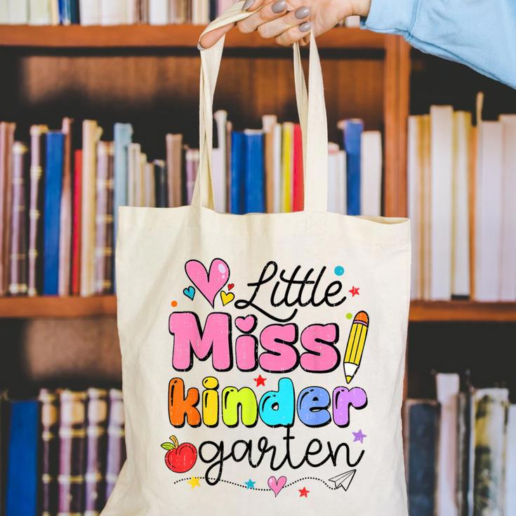 Little Miss Kindergarten Back To School Cute Kinder Girls Canvas Tote Bag Little Miss Kindergarten Back To School Cute Kinder Girls Canvas Tote Bag