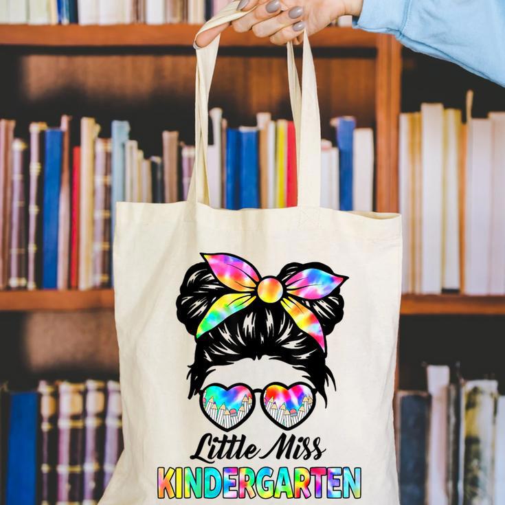 Little Miss KINDERGARTEN First Day Back To School Girls Kids Canvas Tote Bag