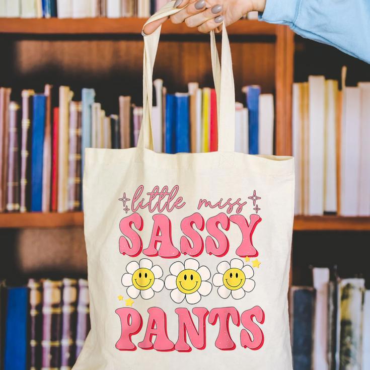 Little Miss Sassy Pants Back To School Girls Canvas Tote Bag Little Miss Sassy Pants Back To School Girls Canvas Tote Bag