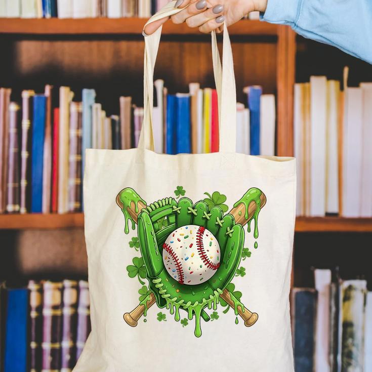 Lucky Shamrock Baseball Gloves Drip St Patrick's Day Boys Canvas Tote Bag Lucky Shamrock Baseball Gloves Drip St Patrick's Day Boys Canvas Tote Bag
