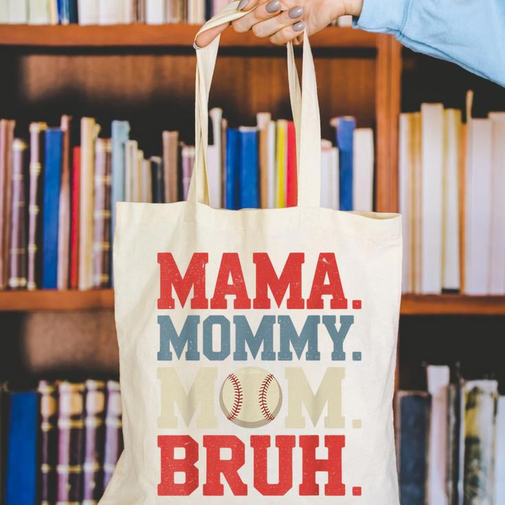 Mama Mommy Mom Bruh Baseball For Women Grandma Mother's Day Canvas Tote Bag Mama Mommy Mom Bruh Baseball For Women Grandma Mother's Day Canvas Tote Bag