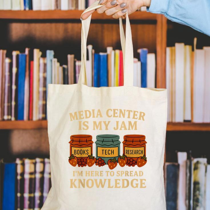 Media Center Is My Jam Library Reading Back To School Canvas Tote Bag Media Center Is My Jam Library Reading Back To School Canvas Tote Bag