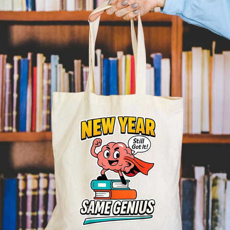 New Year Same Genius Confident Back To School Vibe Canvas Tote Bag New Year Same Genius Confident Back To School Vibe Canvas Tote Bag
