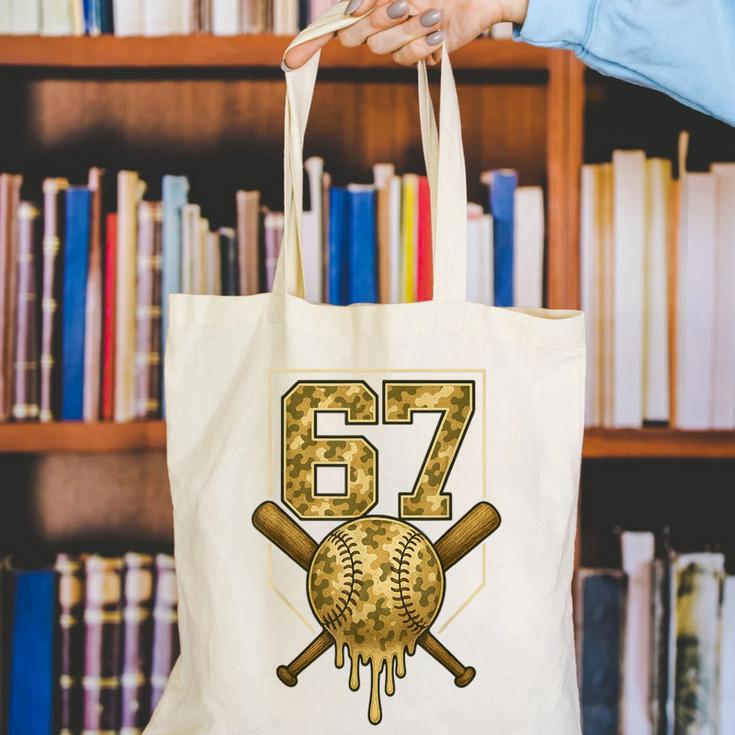 Number 67 Baseball Drip Camo Six Seven Meme Boys Kids Canvas Tote Bag Number 67 Baseball Drip Camo Six Seven Meme Boys Kids Canvas Tote Bag