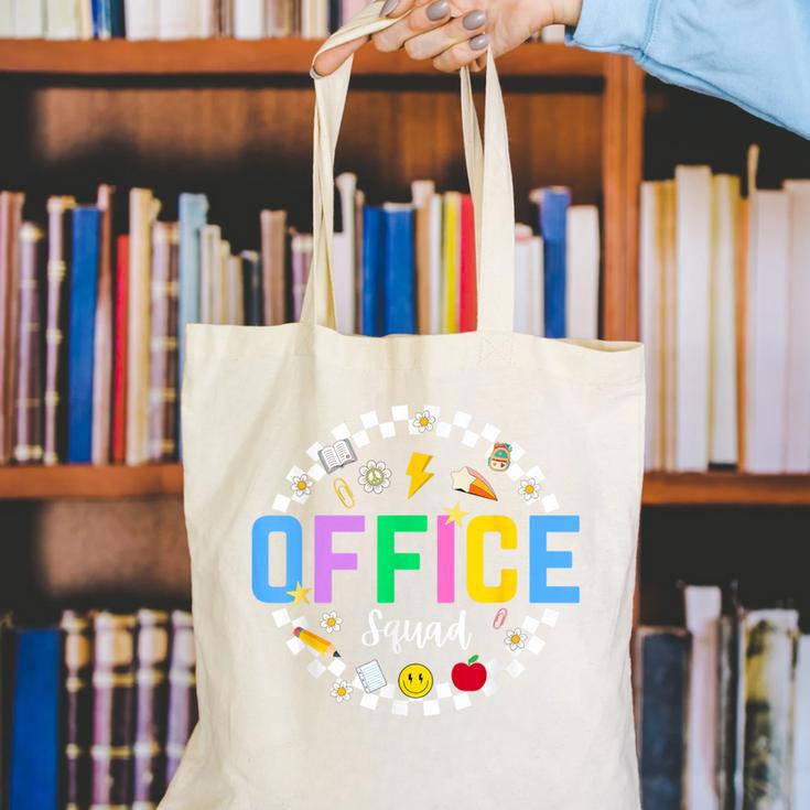 Office Squad Back To School Happy First Day Of School Canvas Tote Bag