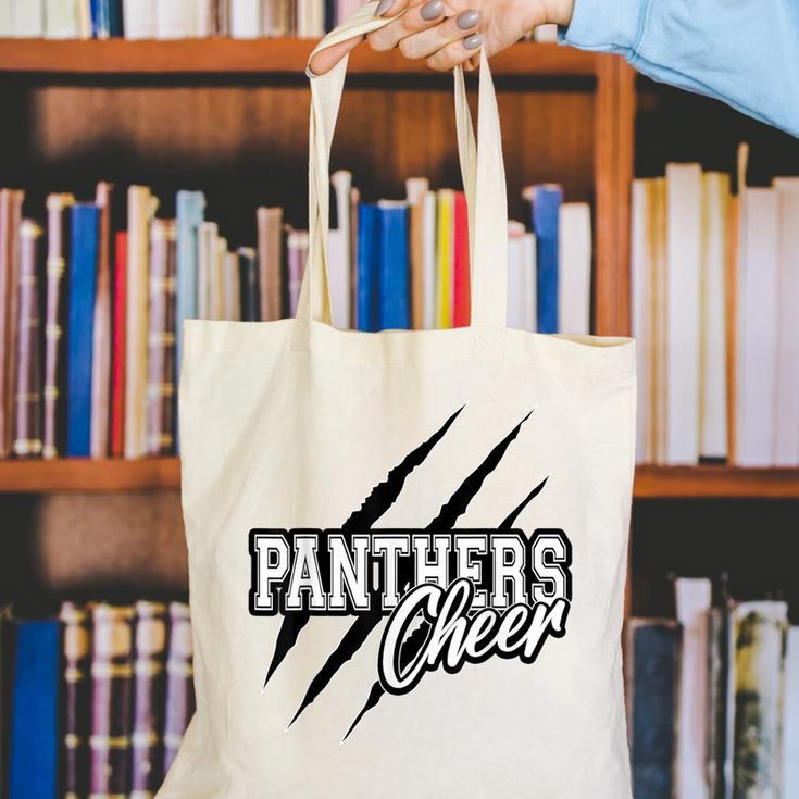 Panthers Cheer Back To School Cheerleading Team Spirit Canvas Tote Bag Panthers Cheer Back To School Cheerleading Team Spirit Canvas Tote Bag