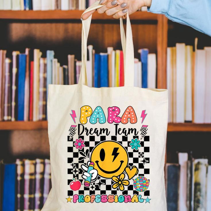 Para Dream Team Paraprofessional First Day Back To School Canvas Tote Bag Para Dream Team Paraprofessional First Day Back To School Canvas Tote Bag