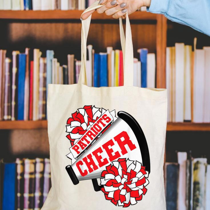 Patriots Cheer Back To School Cheerleading Spirit R Canvas Tote Bag