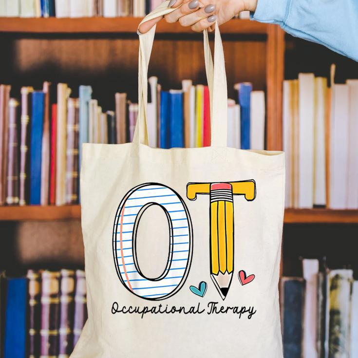 Pediatric Occupational Therapy Paper Pencil Back To School Canvas Tote Bag