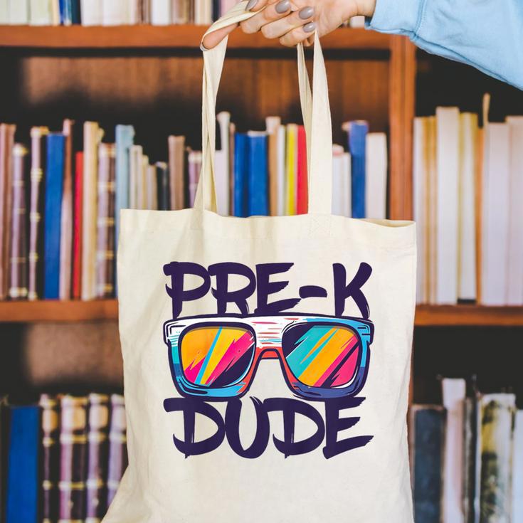 Pre-K Dude Shirt Graduation Back To School PreK Boy Girl Canvas Tote Bag