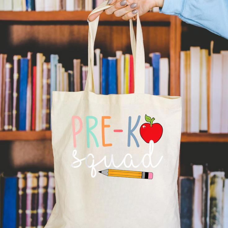 Pre-K Squad Tshirt Pre-K Back To School Canvas Tote Bag