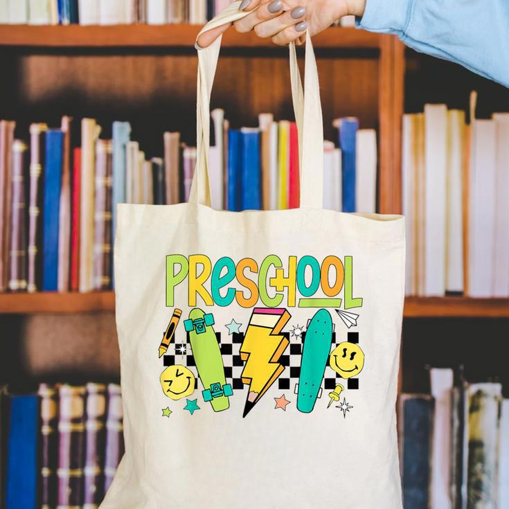 Preschool Skateboard Back To School Boy Girl Kid Canvas Tote Bag Preschool Skateboard Back To School Boy Girl Kid Canvas Tote Bag
