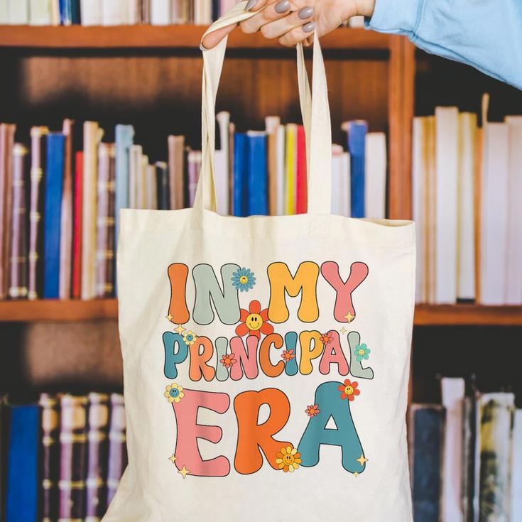 In My Principal Era Retro Groovy Back To School Principal Canvas Tote Bag In My Principal Era Retro Groovy Back To School Principal Canvas Tote Bag