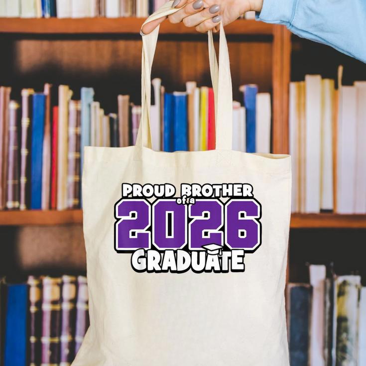 Proud Brother Of 2026 Graduate Matching Back To School P Canvas Tote Bag Proud Brother Of 2026 Graduate Matching Back To School P Canvas Tote Bag