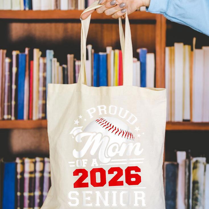 Proud Mom Of A 2026 Senior Baseball Graduation 2026 Canvas Tote Bag