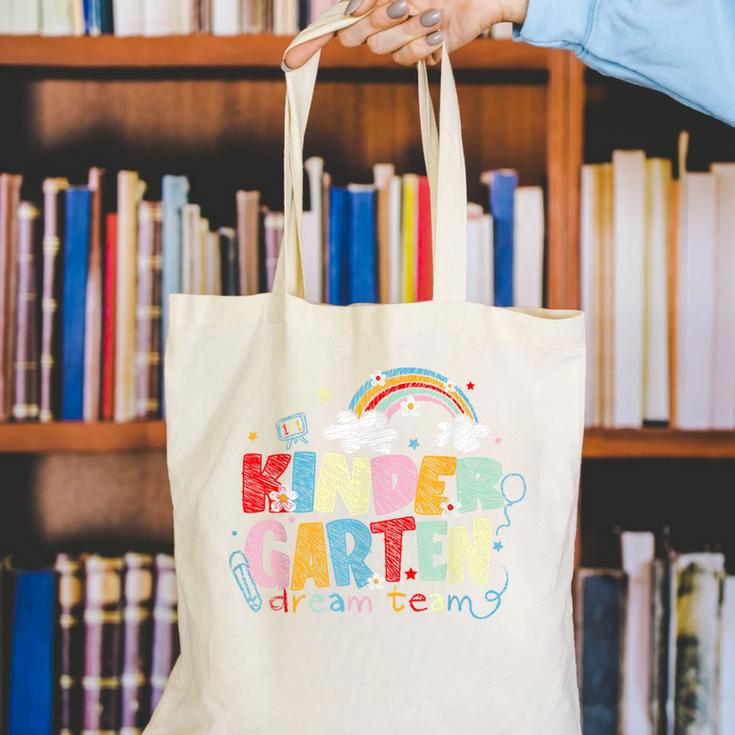 Rainbow Kindergarten Dream Painting Team Back To School Canvas Tote Bag Rainbow Kindergarten Dream Painting Team Back To School Canvas Tote Bag