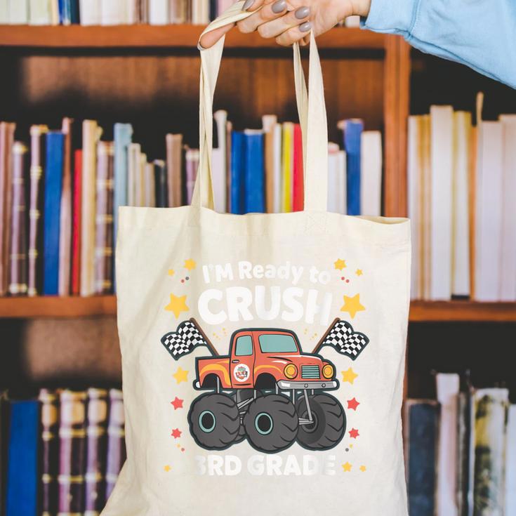 Im Ready To Crush 3rd Grade Boy Monster Truck Back To School Canvas Tote Bag Im Ready To Crush 3rd Grade Boy Monster Truck Back To School Canvas Tote Bag