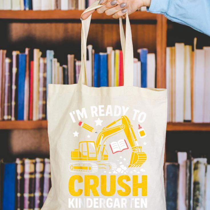 Im Ready To Crush Kindergarten Boys Back To School Canvas Tote Bag Im Ready To Crush Kindergarten Boys Back To School Canvas Tote Bag