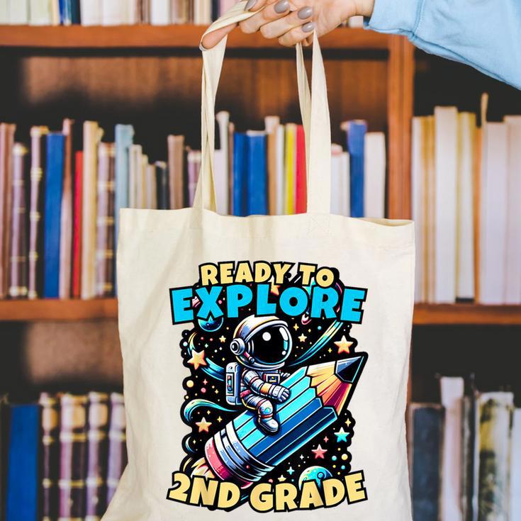 Ready To Explore 2nd Grade Kids Astronaut Back To School Canvas Tote Bag Ready To Explore 2nd Grade Kids Astronaut Back To School Canvas Tote Bag