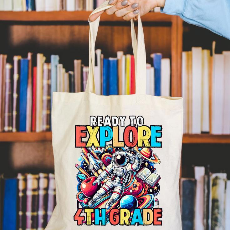Ready To Explore 4th Grade Boys Astronaut Back To School Canvas Tote Bag