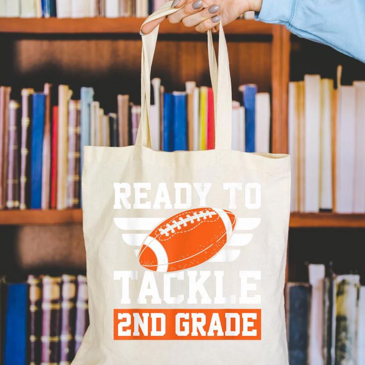 Ready To Tackle 2nd Grade Back To School Kids Football Canvas Tote Bag