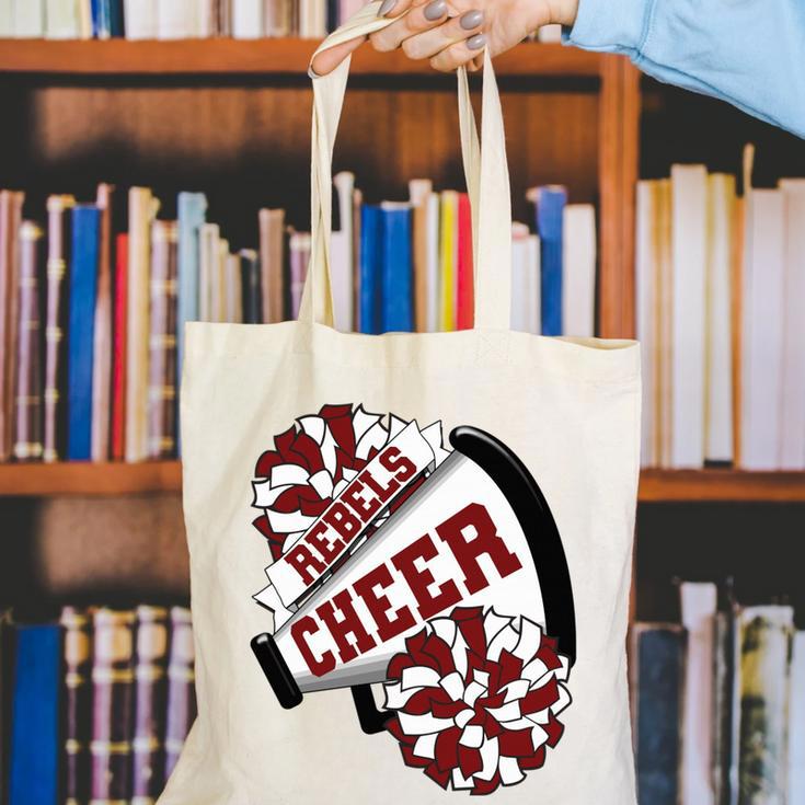 Rebels Cheer Back To School Cheerleading Spirit M Performance Canvas Tote Bag Rebels Cheer Back To School Cheerleading Spirit M Performance Canvas Tote Bag