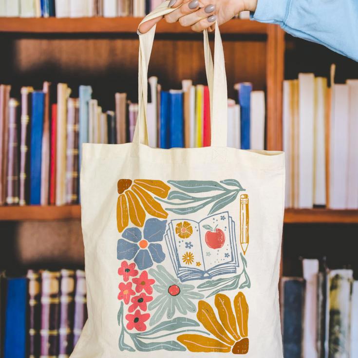 Retro Boho Flower Floral Back To School First Day Of School Canvas Tote Bag Retro Boho Flower Floral Back To School First Day Of School Canvas Tote Bag