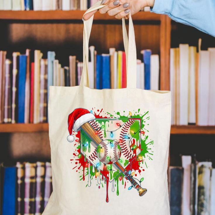 Santa Sports Ice Baseball Christmas Xmas Pajama Kid Men Boys Canvas Tote Bag Santa Sports Ice Baseball Christmas Xmas Pajama Kid Men Boys Canvas Tote Bag