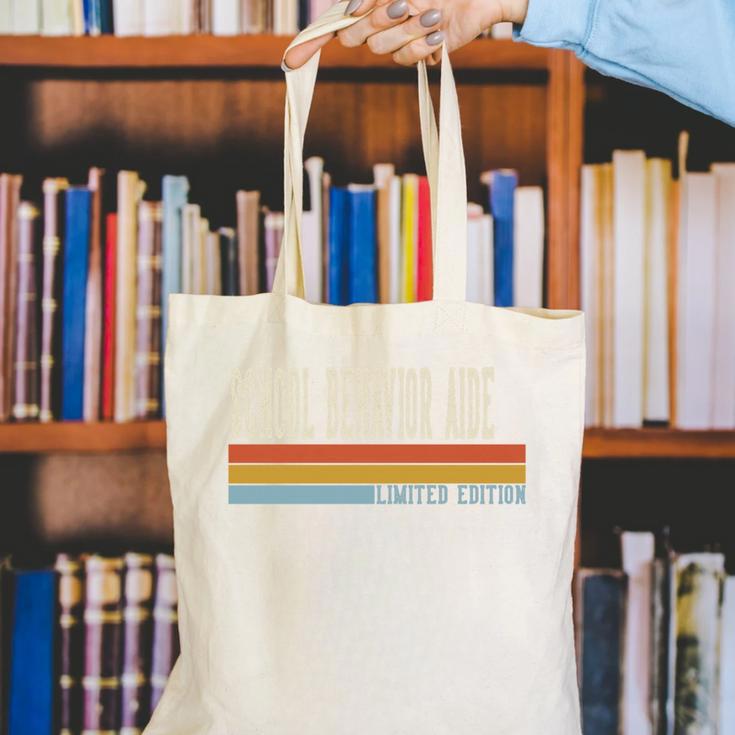 School Behavior Aide Week Retro Vintage Back To School Day Premium Tri-Blend Canvas Tote Bag