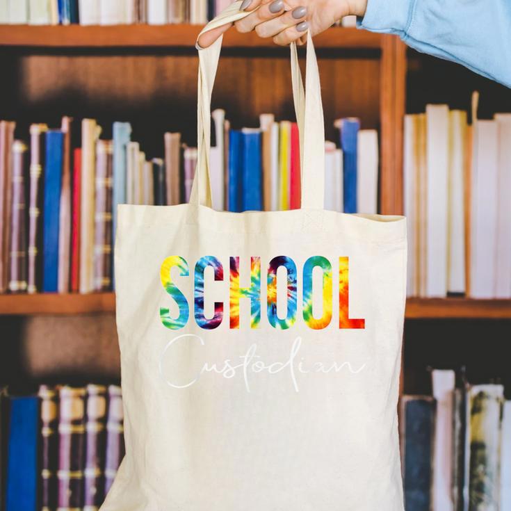 School Custodian Tie Dye Back To School For Women For Work Canvas Tote Bag