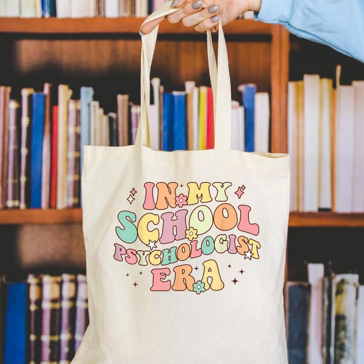 In My School Psychologist Era Retro Back To School Counselor Canvas Tote Bag In My School Psychologist Era Retro Back To School Counselor Canvas Tote Bag