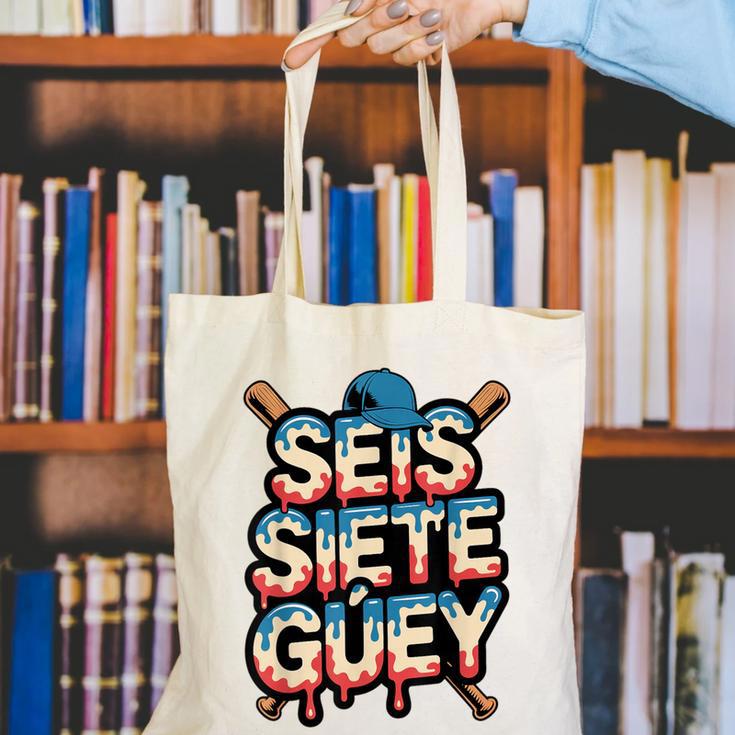 SEIS Siete Guey Baseball Drip Mexico Spanish 67 Slang Boys Canvas Tote Bag