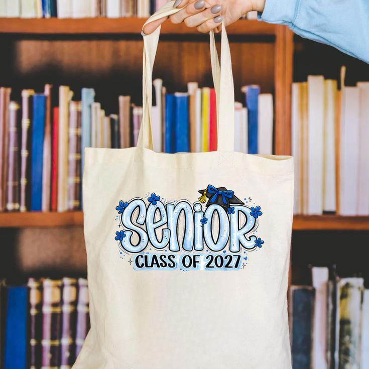 Senior 2027 Blue Girls Class Of 27 Back To School Canvas Tote Bag Senior 2027 Blue Girls Class Of 27 Back To School Canvas Tote Bag