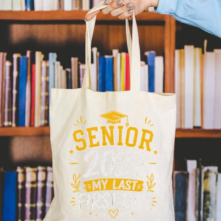 Senior 2027 My Last First Day Class Of 27 Back To School Canvas Tote Bag Senior 2027 My Last First Day Class Of 27 Back To School Canvas Tote Bag
