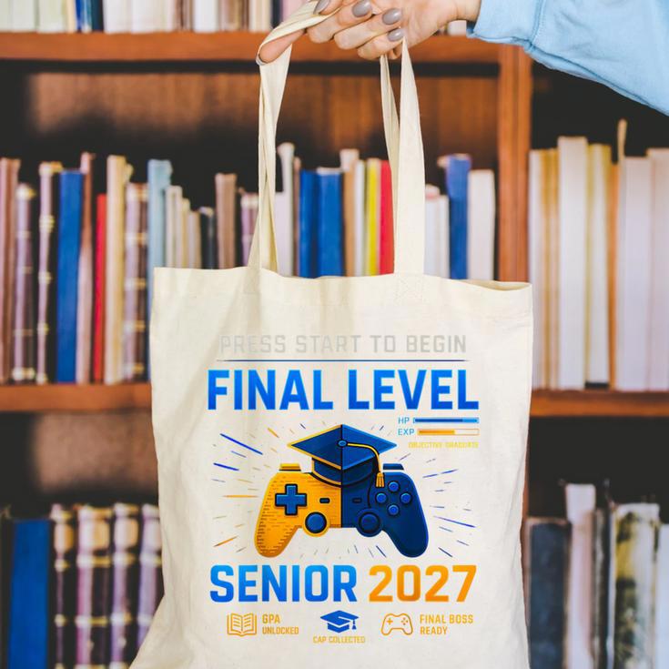 Senior Class Of 2027 Back To School Gamer Senior 2027 Canvas Tote Bag Senior Class Of 2027 Back To School Gamer Senior 2027 Canvas Tote Bag